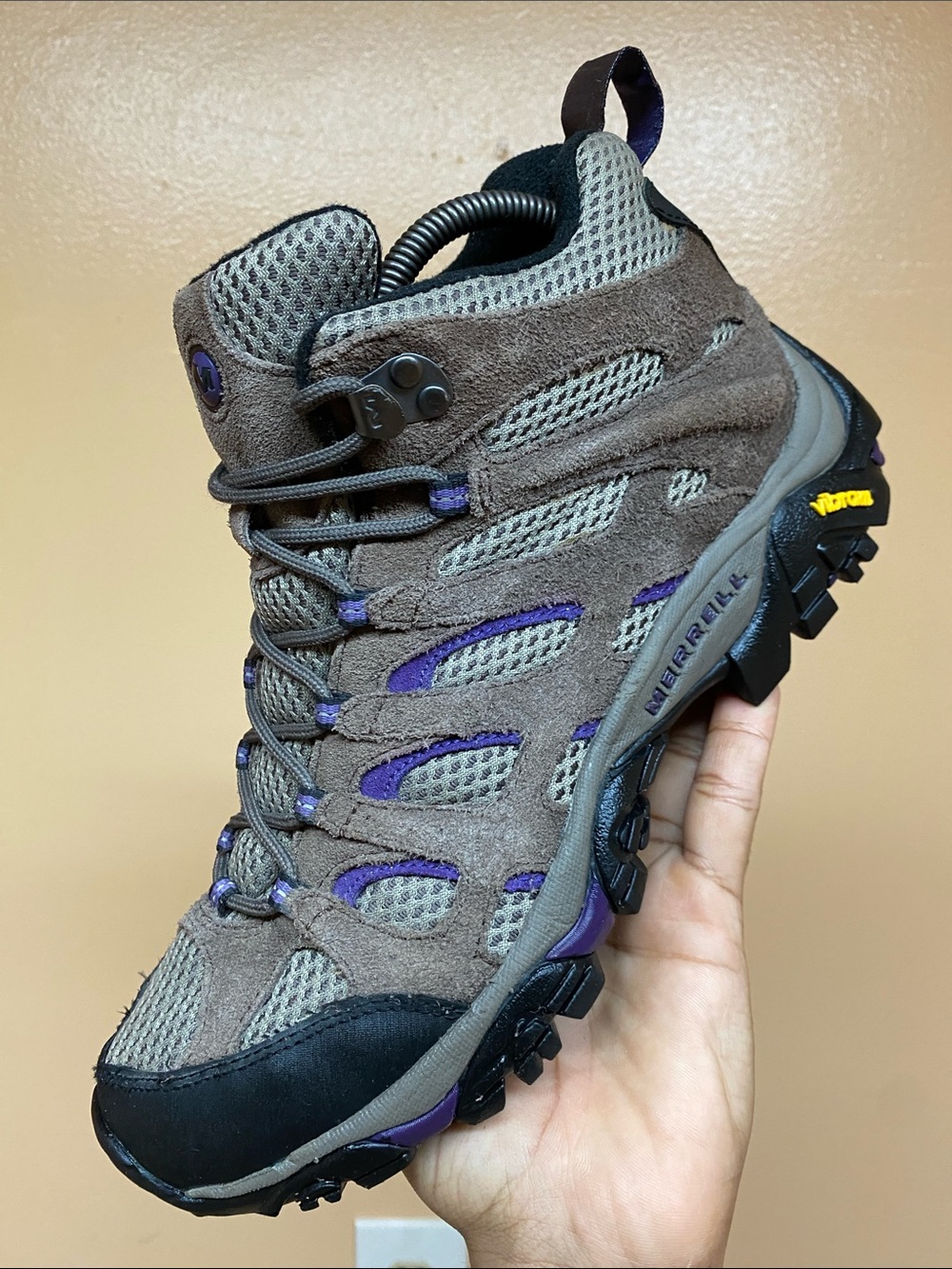 Merrell Moab 2 Mid Ventilator Women’s Hiking Boots “Bracken Purple” Size 9.5 - Picture 10 of 17